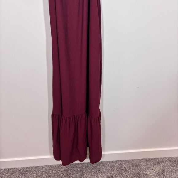 Banana Republic Halter Midi Dress NEW with tags Size Medium Tall Red Wine - Picture 7 of 14